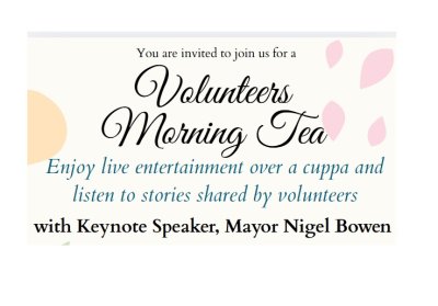 Volunteers Morning Tea - Timaru
