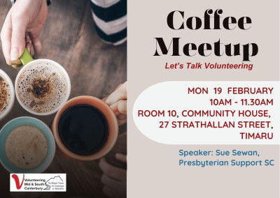 Coffee Meetup: Volunteer Feedback  and Appreciatio