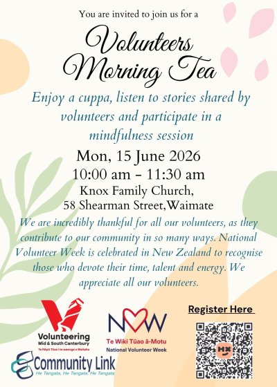 Volunteers Morning Tea - Waimate