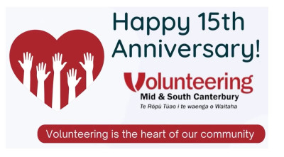 Volunteering Mid & South Canterbury celebrating its 15th Year Anniversary