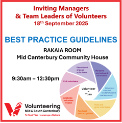 Best Practice Guidelines for Managers and Leaders of Volunteers in Ashburton & Mid Canterbury