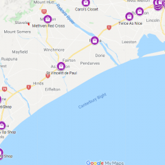 An interactive Charity Op Shop Map for Canterbury has been launched